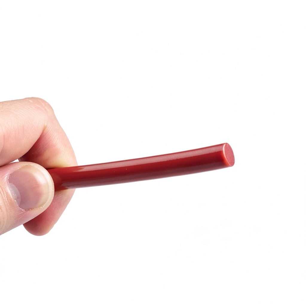 Installing IIJIJO silicone rod 6mm on a workbench while measuring cut length