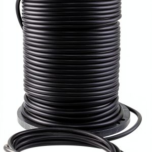 CleverDelights Black Rubber Cord 0.5 Inch 5ft Solid Buna Round-0